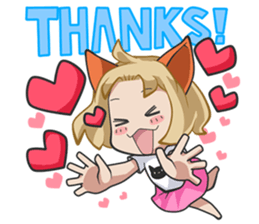 Little Friend: The Cat Girl sticker #14495868