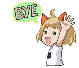 Little Friend: The Cat Girl sticker #14495874