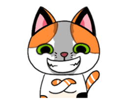 Cat up up sticker #14497182