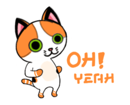 Cat up up sticker #14497189