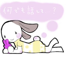 A little bunny for sports players sticker #14498780