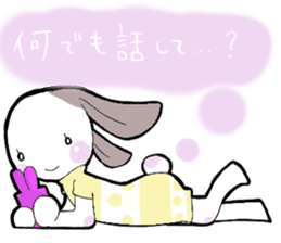 A little bunny for sports players sticker #14498780