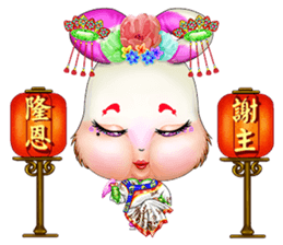 Rabbit love to drink milk(Rabbit milk) sticker #14499015