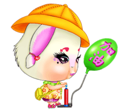 Rabbit love to drink milk(Rabbit milk) sticker #14499016