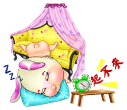 Rabbit love to drink milk(Rabbit milk) sticker #14499022