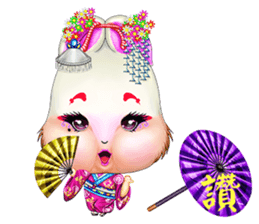 Rabbit love to drink milk(Rabbit milk) sticker #14499025