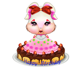 Rabbit love to drink milk(Rabbit milk) sticker #14499026