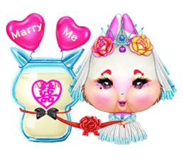 Rabbit love to drink milk(Rabbit milk) sticker #14499028