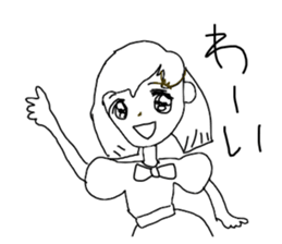 Picture of girls drawn by girl sticker #14500685