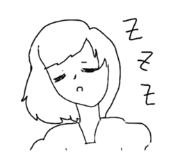 Picture of girls drawn by girl sticker #14500686