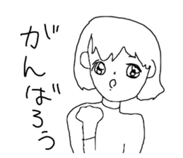 Picture of girls drawn by girl sticker #14500690