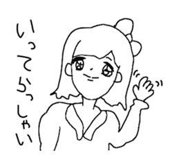 Picture of girls drawn by girl sticker #14500696