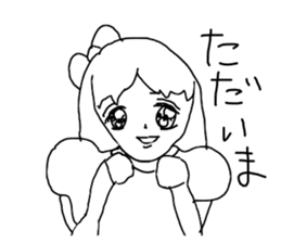 Picture of girls drawn by girl sticker #14500697