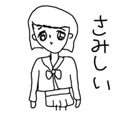 Picture of girls drawn by girl sticker #14500698