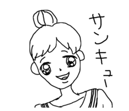 Picture of girls drawn by girl sticker #14500702