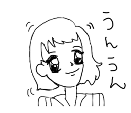 Picture of girls drawn by girl sticker #14500704