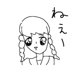 Picture of girls drawn by girl sticker #14500709