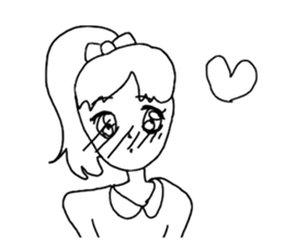 Picture of girls drawn by girl sticker #14500712