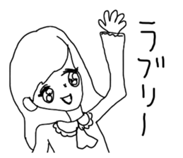 Picture of girls drawn by girl sticker #14500713