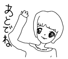 Picture of girls drawn by girl sticker #14500714