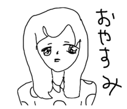 Picture of girls drawn by girl sticker #14500716