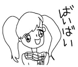 Picture of girls drawn by girl sticker #14500717