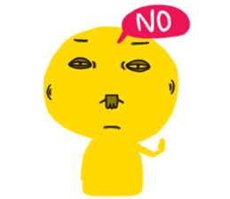 yellow ugly cartoon sticker #14501865