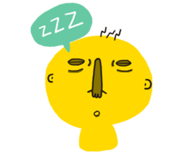 yellow ugly cartoon sticker #14501867