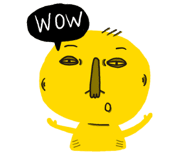 yellow ugly cartoon sticker #14501876