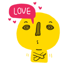 yellow ugly cartoon sticker #14501885