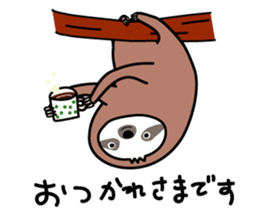 Winter sloth sticker #14504224