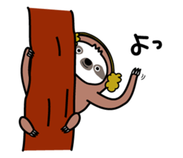 Winter sloth sticker #14504225