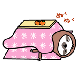 Winter sloth sticker #14504228
