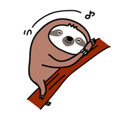 Winter sloth sticker #14504229