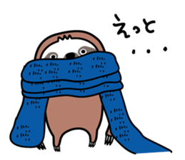 Winter sloth sticker #14504232