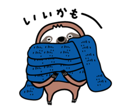 Winter sloth sticker #14504233