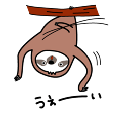 Winter sloth sticker #14504235