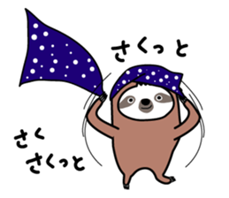 Winter sloth sticker #14504237