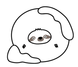 Winter sloth sticker #14504239