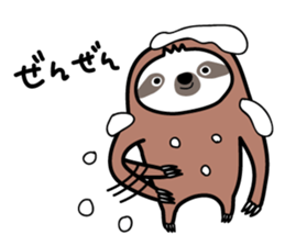 Winter sloth sticker #14504240