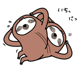 Winter sloth sticker #14504252