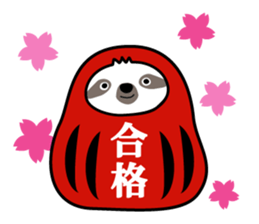 Winter sloth sticker #14504258