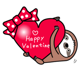 Winter sloth sticker #14504259