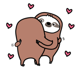 Winter sloth sticker #14504261