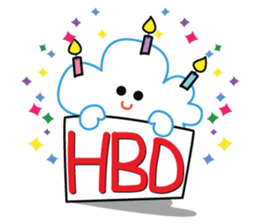 "Happy Cloudy" sticker #14504479