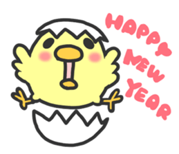 New Year's chick sticker sticker #14504537