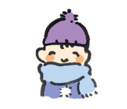Boy with winter sticker #14505040