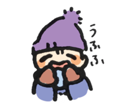 Boy with winter sticker #14505047