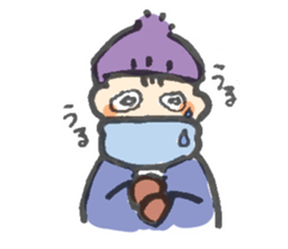 Boy with winter sticker #14505053