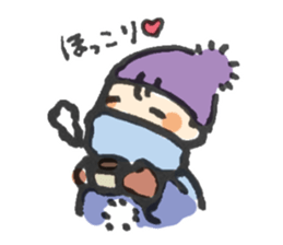 Boy with winter sticker #14505060